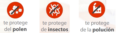mosquitera plisada lateral puertas protección insectos