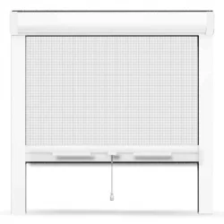 Mosquitera Enrollable PREMIUM a Medida Cabezal 39mm (Blanco)
