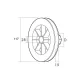DISCO PERSIANA PVC Ø 120 COM ROLAMENTO FITA 18mm EIXO Ø 40