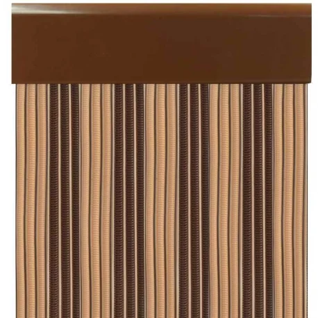 Cortinas puertas PVC Malta beige-marrón 90 x 210