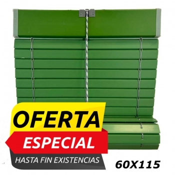 Persiana Alicantina Plástico Verde Oliva 60 x 115 cm