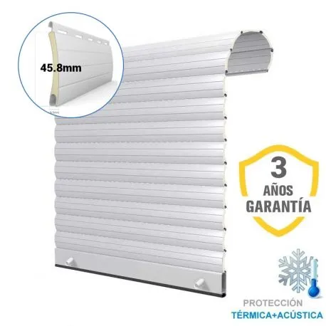 Persiana Enrollable con Lamas de Aluminio, A Medida, PREMIUM, Blanco