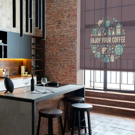 Estor Enrollable Estampado Cocina Screen 1%