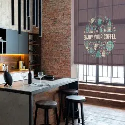 Estor Enrollable Estampado Cocina Screen 1% - Cajón Decorativo