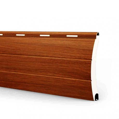 Lama de Aluminio C45 para Persiana Enrollable - Madera Oscura