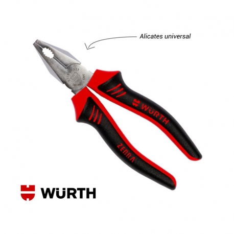 Pack 4 Alicates (de Corte, Universal, Punta Plana y Tenazas) de Würth