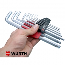 Pack 9 Llaves Allen Würth Cabeza de Bola