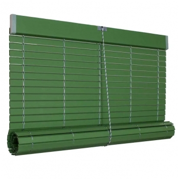 Persiana Alicantina Plástico Verde Oliva 105 x 148 cm