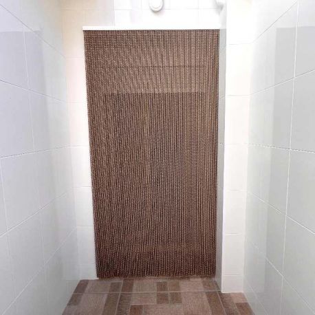 Cortina Anti-Moscas Ajustável Capri 90 x 210 Bege-Marrom