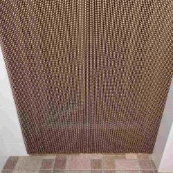 Cortina Anti-Moscas Ajustável Capri 90 x 210 Bege-Marrom