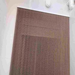 Cortina Anti-Moscas Ajustável Capri 90 x 210 Bege-Marrom