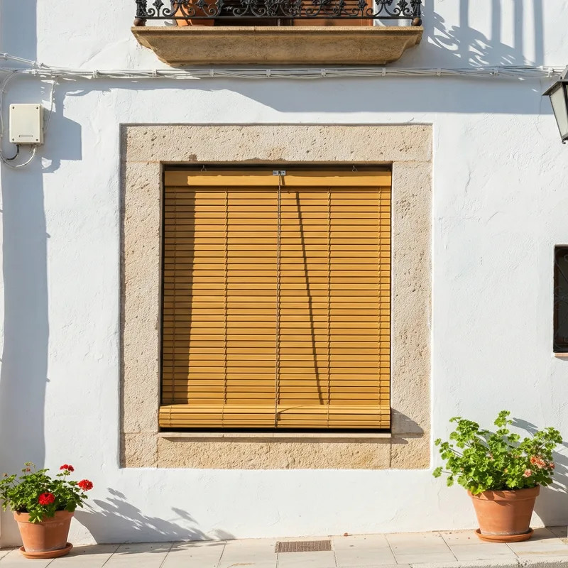 Persiana Alicantina Madera Exterior Beige
