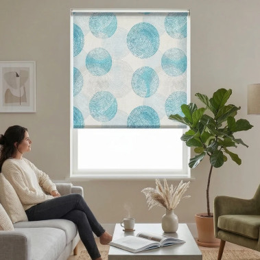 Estores Estampados para Sala Tecido Translúcido com Caixa