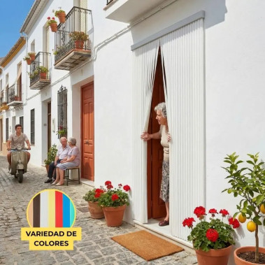 Cortinas de Tiras para Puertas Estriada