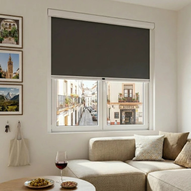Mosquitera Enrollable Tela Blackout Opaco Cabezal 45mm