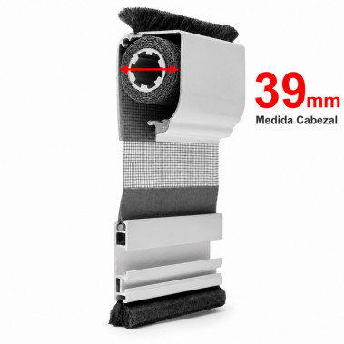 Mosquitera Enrollable 39mm - Tela 2.20 Alto Recambio Cabezal (MODELO 2026)
