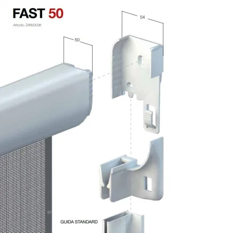 Mosquitera Enrollable Blanca Antiviento FAST50 TotQuality