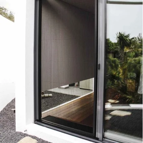 Mosquitera Plisada Marrón para Puerta Doble Cadena 1 Hoja 40mm TotQuality