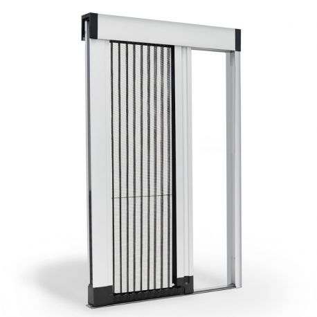 Mosquitera Plisada Marrón para Puerta Doble Cadena 1 Hoja 40mm TotQuality