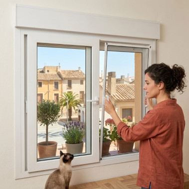 Mosquitera Fija Sin Taladrar para Ventanas Correderas - PetScreen - MOSQUIFACIL