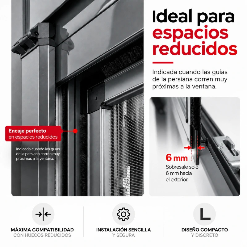 Mosquitera Fija sin Taladrar para Ventanas de PVC - Africa