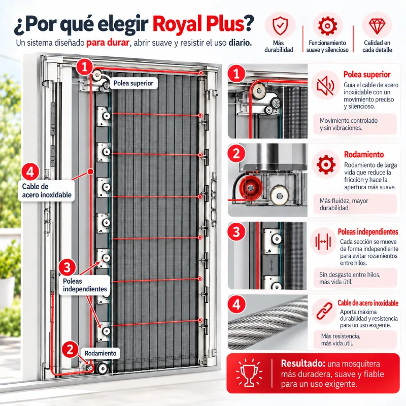 Mosquiteiro Plissado Porta Lateral 2 Folhas Dobráveis Royal 32