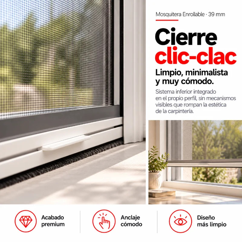 Mosquiteiras Enroláveis Sob Medida Caixa 39mm TotQuality