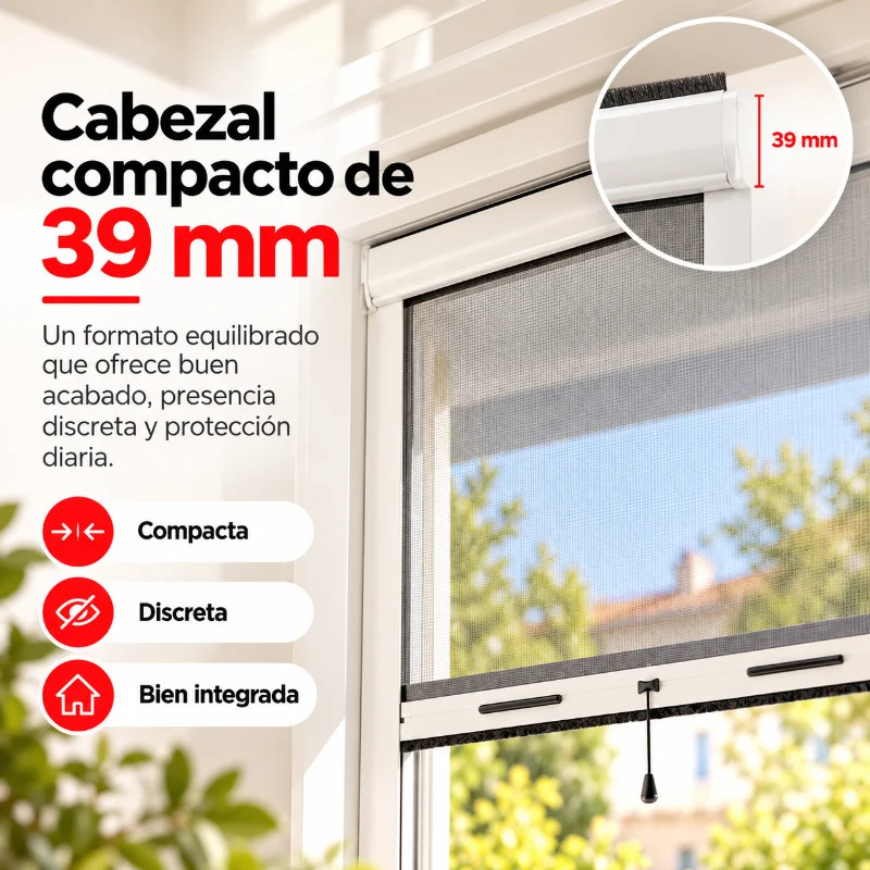 Mosquiteiras Enroláveis Sob Medida Caixa 39mm TotQuality