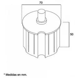 CONTERA 70 MM CIRCULAR PARA TOLDO