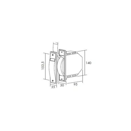 Recogerdor Negro empotrar cinta 18mm