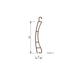LÂMINA PVC PERSIANAS 39mm C39