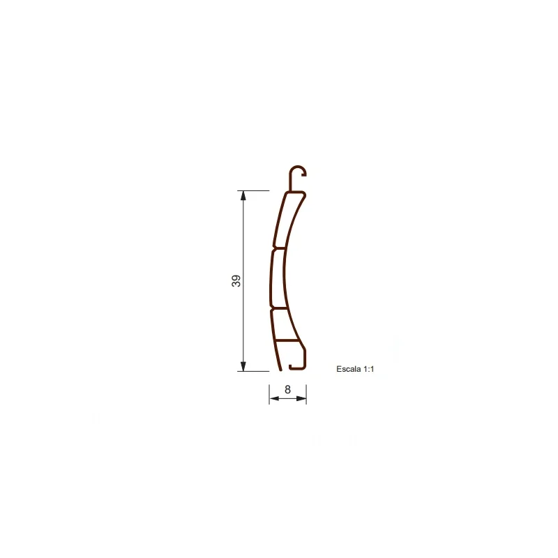 Lamas Persianas PVC 55mm a Medida para Persianas Enrollables