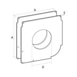 Juego 2 Placas contención Cajón Aluminio 205mm