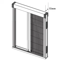 Mosquitera Plisada Puerta Lateral Royal 32 una Hoja