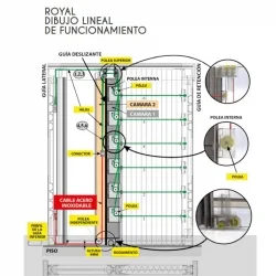 Mosquitera Puerta Plisada Lateral Royal 32 una Hoja