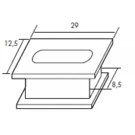 Pasacintas inferior para cajón de PVC.