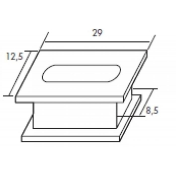 Passa-fitas Passa-fitas inferior gaveta pvc