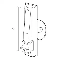 RECOGEDOR PLÁSTICO EMPOTRAR CINTA 22 mm (GRANDE)