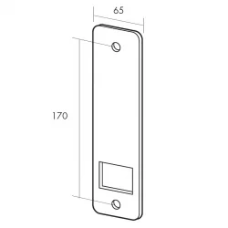 Placa recogedor Aluminio 0,5, Blanco