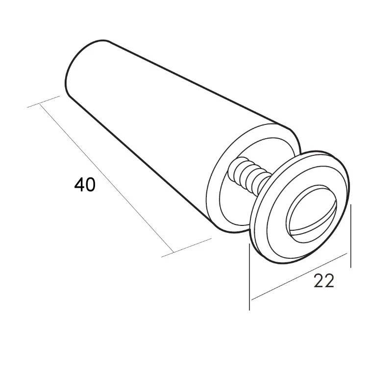 TOPE PERSIANA 40MM BLANCO 2 UDS