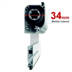Cabezal Mosquitera Enrollable 34mm Tela Máximo 1.40m Alto