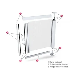 MOSQUITERA ENROLLABLE LATERAL PUERTAS 2 HOJAS L-2005