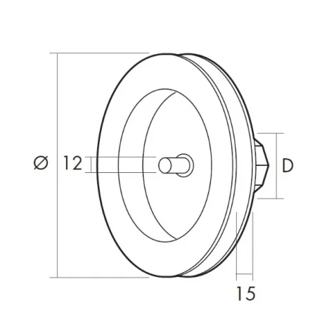 Disco pvc con espiga cinta 18mm eje 40