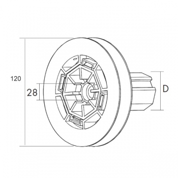 DISCO ZAMACK PARA TORNO RODAMIENTO 28 CAPSULA NYLON