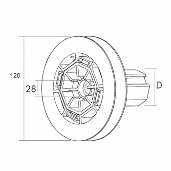 DISCO ZAMACK PARA TORNO RODAMIENTO 28 CAPSULA NYLON