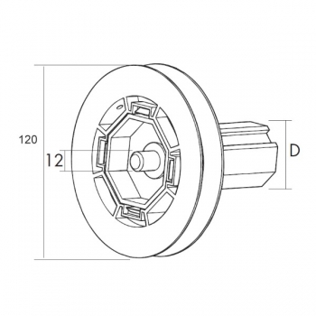 DISCO ZAMACK PARA TORNO RODAMIENTO 28 CAPSULA NYLON