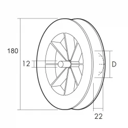 DISCO PVC COM ESPETO FITA 22 EIXO Ø 60