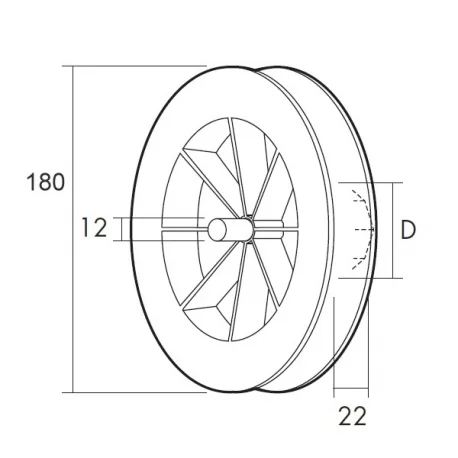 DISCO PVC COM ESPETO FITA 22 EIXO Ø 60