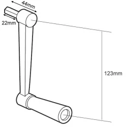 Manivela para torno Blanca 125mm 40kg