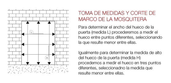 Cómo medir mosquitera puerta abatible 1 hoja